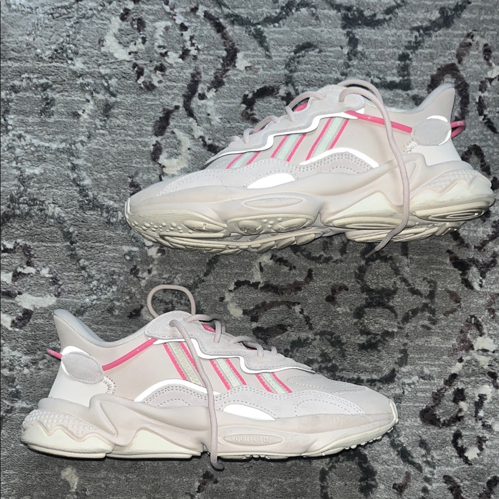 adidas White and Pink Men’s Sneakers - Picture 5 of 9